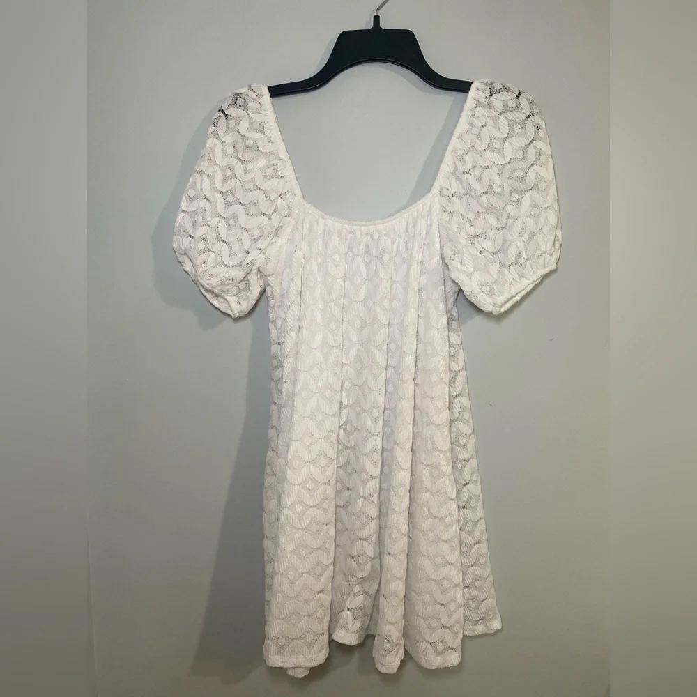 Show Me Your MuMu Flora Spacey Lacey White Mini Dress Size S - Picture 6 of 9